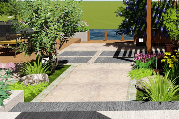 庭院硬質(zhì)鋪裝設(shè)計(jì)效果圖