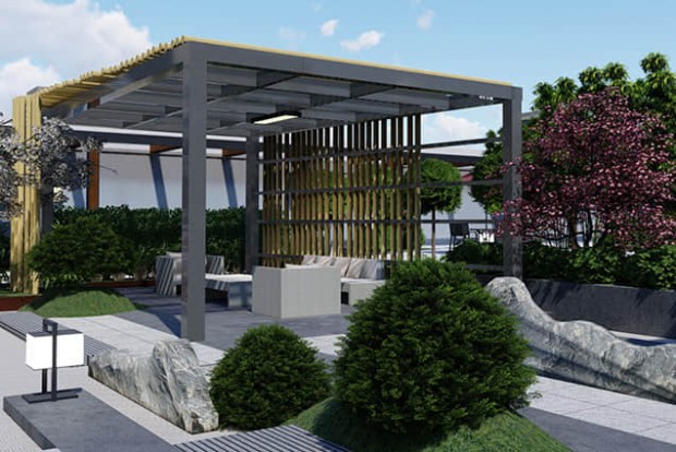 庭院構(gòu)筑物設(shè)計(jì)效果圖