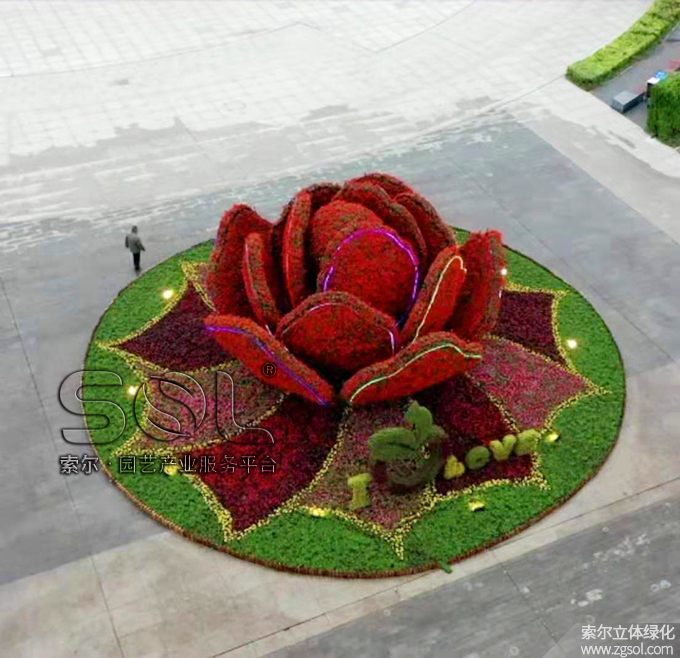 03山東青島膠州市民文化中心五一立體花壇“幸?；ㄩ_” (4).jpg